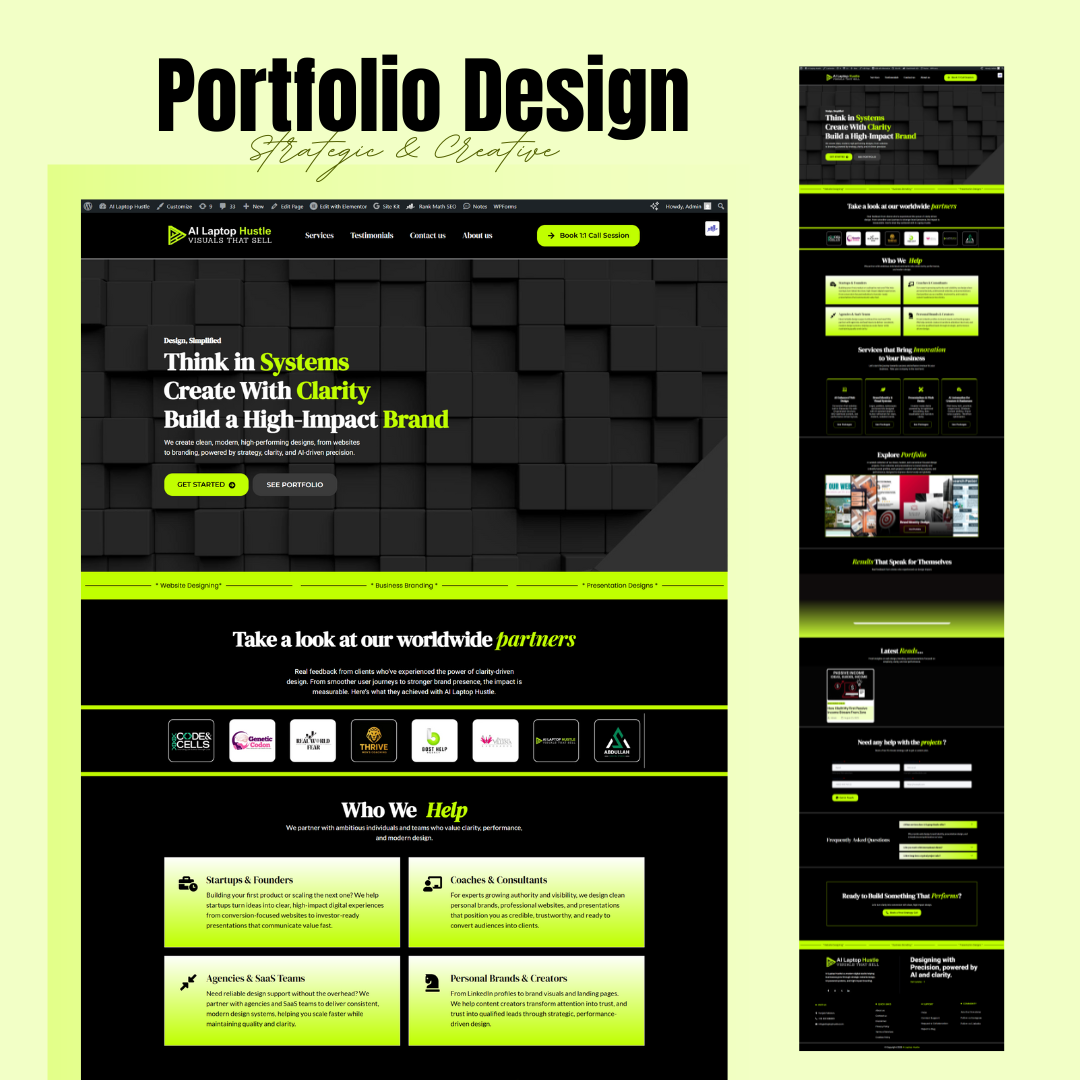 Home page design